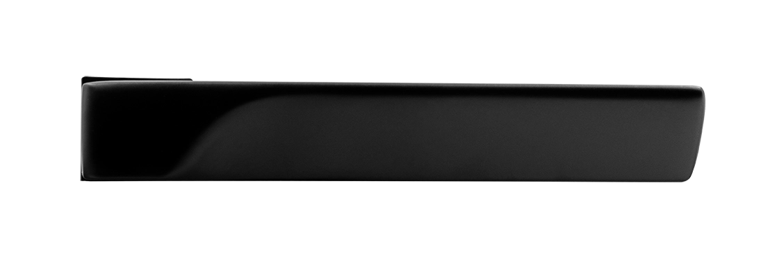 Ручка дверная FIORD-SM NERO-ST, с невидимой квадратной розеткой, цвет черный soft-touch, ЦАМ фото купить в Пензе