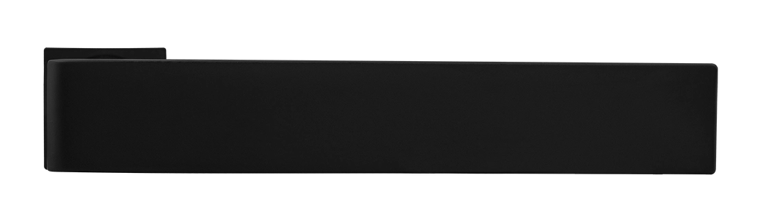 Ручка дверная HORIZONT-SM NERO-ST с невидимой квадратной розеткой, цвет черный soft-touch, ЦАМ фото купить в Пензе