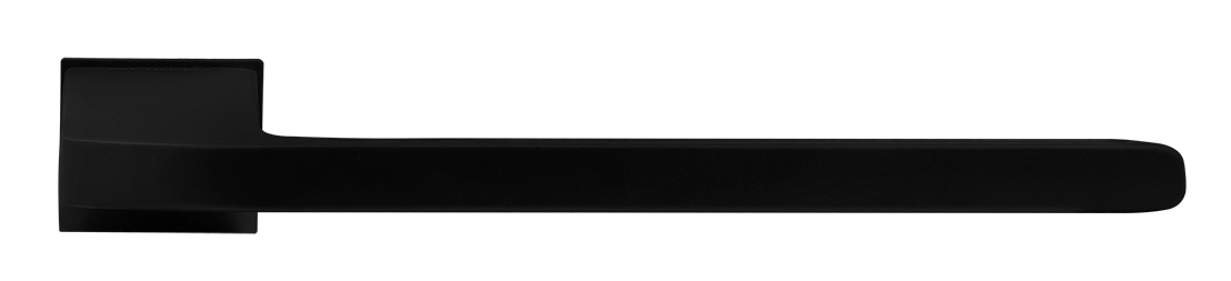 Ручка дверная SPUTNIK-SM NERO-ST с невидимой квадратной розеткой, цвет черный soft-touch, ЦАМ фото купить в Пензе