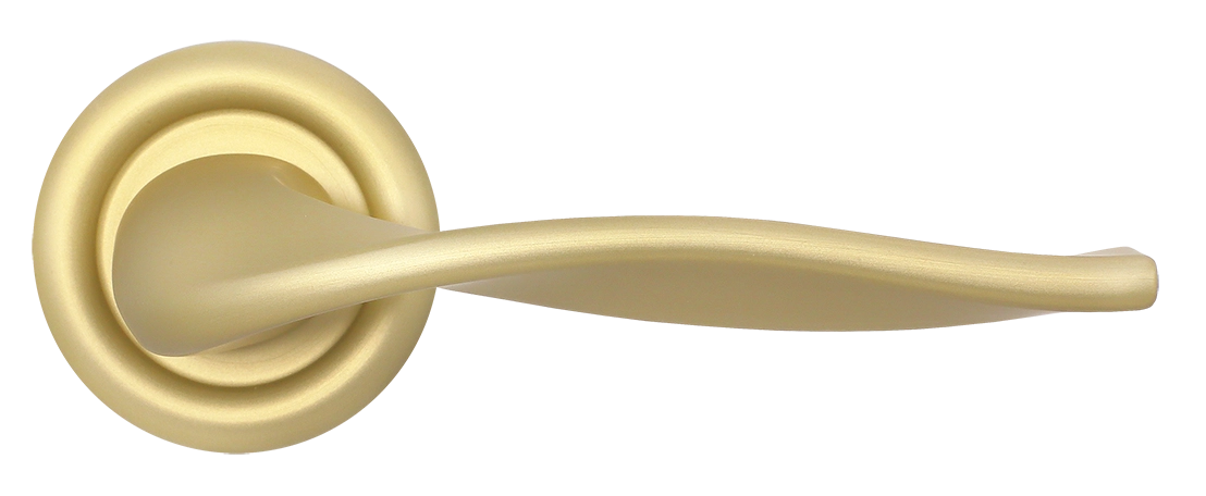 Ручка дверная SKYSCRAPER R7 AH на круглой розетке, цвет Осенний мёд/Autumn Honey фото купить в Пензе