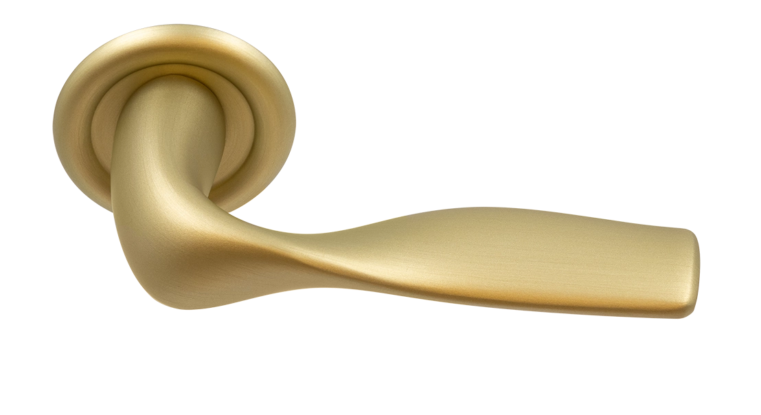 Ручка дверная LVB R7 AH на круглой розетке, цвет Осенний мёд/Autumn Honey фото купить Пенза