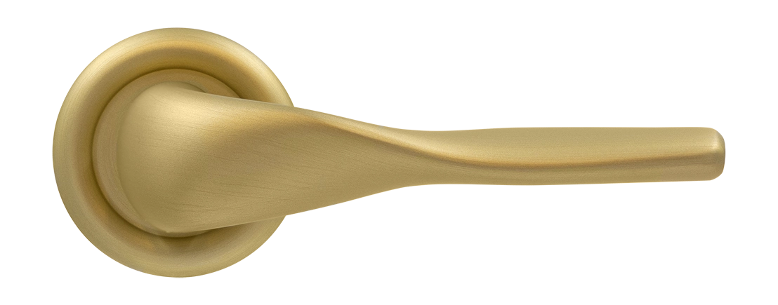 Ручка дверная LVB R7 AH на круглой розетке, цвет Осенний мёд/Autumn Honey фото купить в Пензе