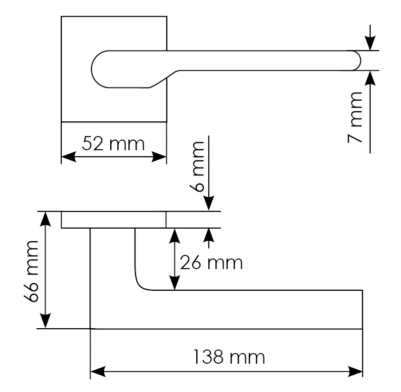 Комплект дверных ручек MH-53-S6 W + сантехническая завертка MH-WC-S6 W, цвет белый фото купить в Пензе