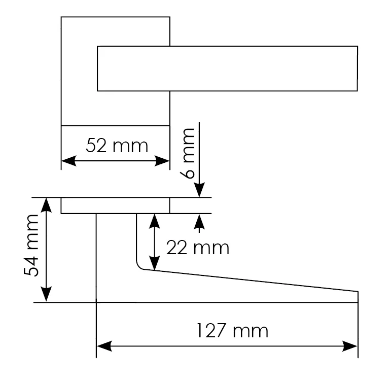 Комплект дверных ручек MH-54-S6 BL с заверткой MH-WC-S6 BL + замок M1895 BL, цвет черный фотомореллиПенза