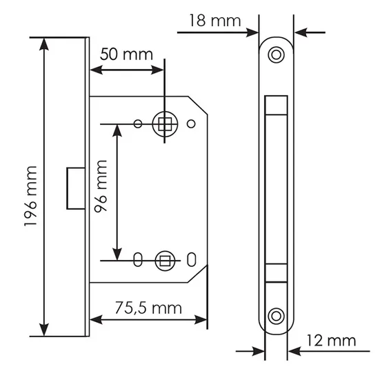 Комплект дверных ручек MH-54-S6 BL с заверткой MH-WC-S6 BL + замок M1895 BL, цвет черный фото дверная фурнитура Пенза