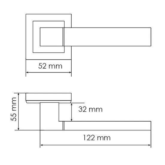 Комплект дверных ручек MH-28 BL-S с заверткой MH-WC-S BL+магнитный замок M1895 BL, цвет черный фотомореллиПенза