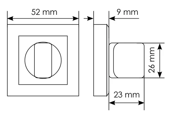 Комплект дверных ручек MH-28 BL-S с заверткой MH-WC-S BL, цвет черный  фотомореллиПенза