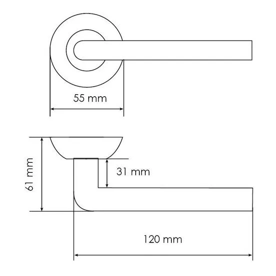 Комплект дверных ручек MH-03 BL с заверткой MH-WC BL + магнитный замок M1895 BL, цвет черный  фотомореллиПенза