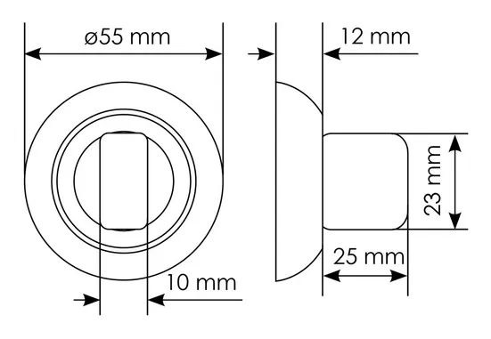 Комплект дверных ручек MH-03 BL с заверткой MH-WC BL + магнитный замок M1895 BL, цвет черный  фото дверная фурнитура Пенза