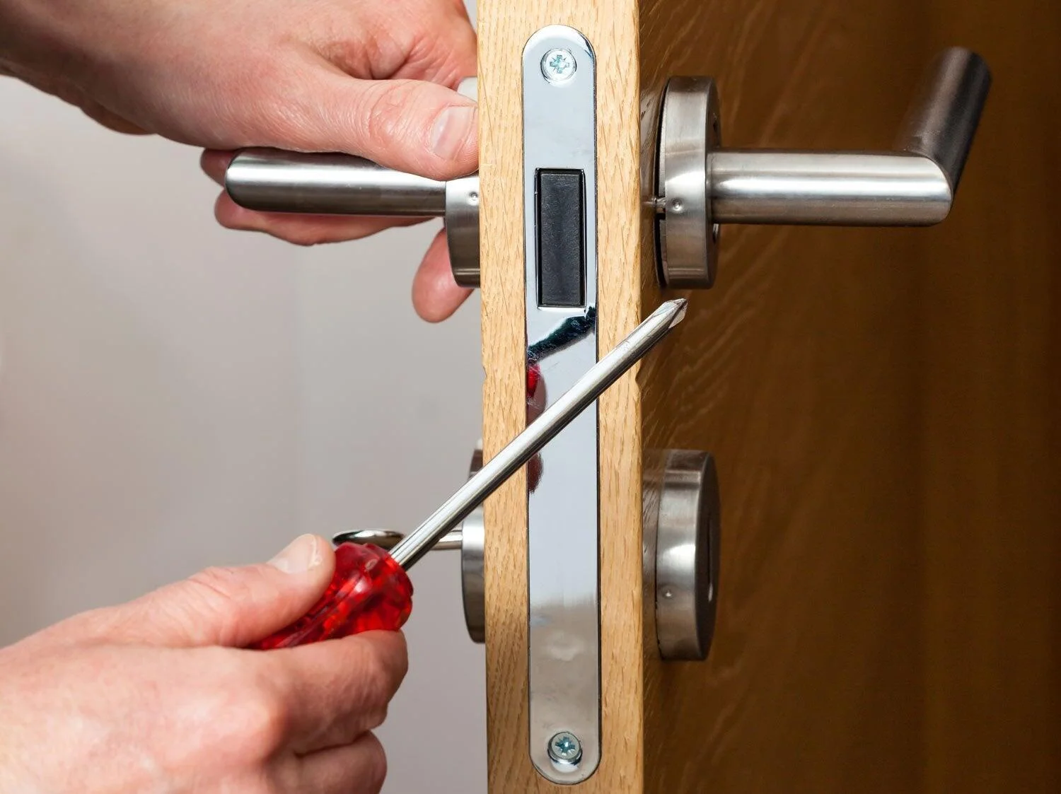 Ручка дверная VOSTOK-RM CRO раздельная без розетки, цвет хром, ЦАМ фото купить в Пензе