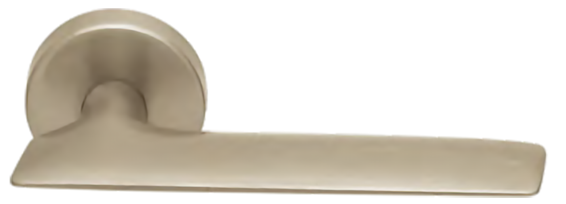 Ручка дверная GALACTIC R6 NIS раздельная на круглой розетке, цвет матовый никель, ЦАМ фото купить Пенза