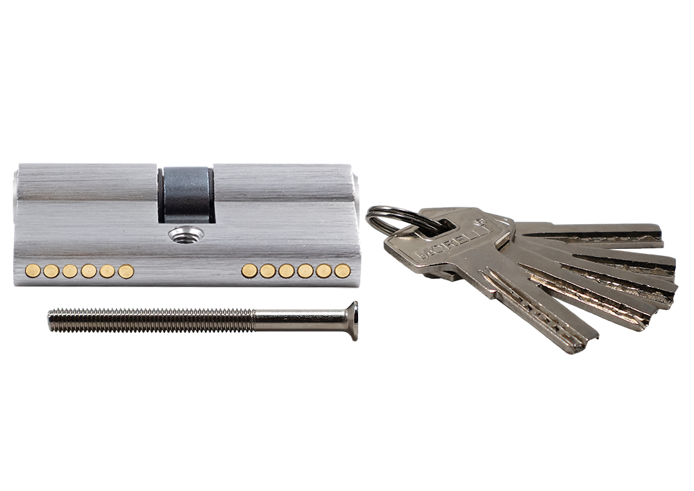 Ключевой цилиндр высокой секретности HS 60C SN (60мм), цвет матовый никель фото купить в Пензе