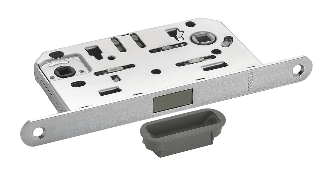 Защелка межкомнатная M1895 SSC с ответной планкой, магнитная сантехническая, цвет суперматовый хром фото купить Пенза