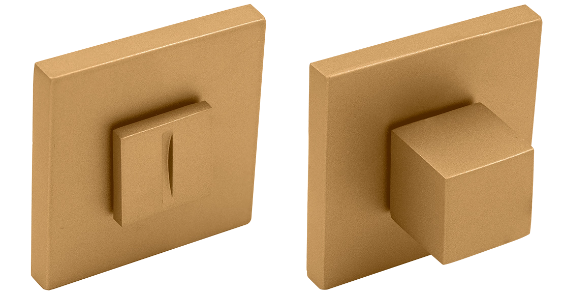 Завертка сантехническая MH-WC-S6 FTG на квадратной розетке цвет матовое итальянское золото, ЦАМ фото купить Пенза