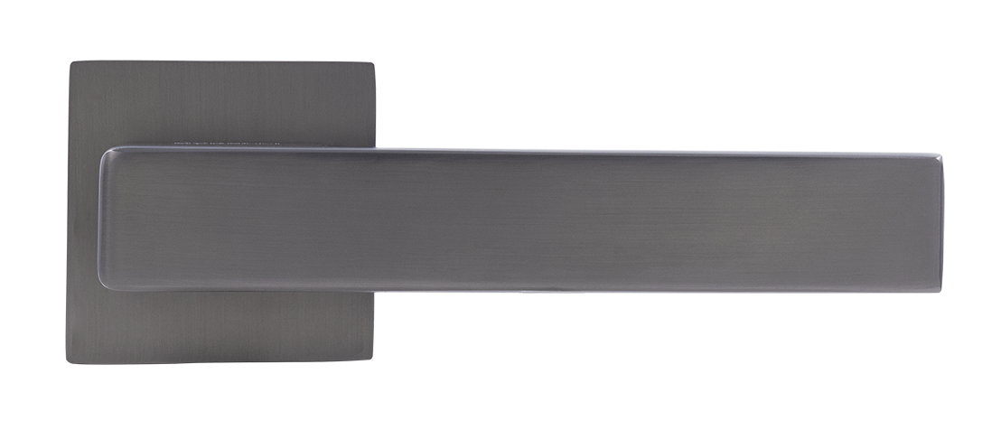 Ручка дверная LOT MH-56-S6 GR раздельная на квадратной розетке 6 мм, цвет графит, ЦАМ фото купить в Пензе