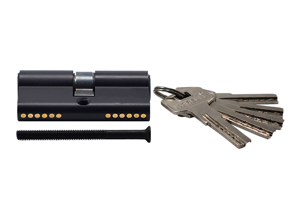 Ключевой цилиндр высокой секретности HS 60C BL (60мм) цвет черный фото купить в Пензе