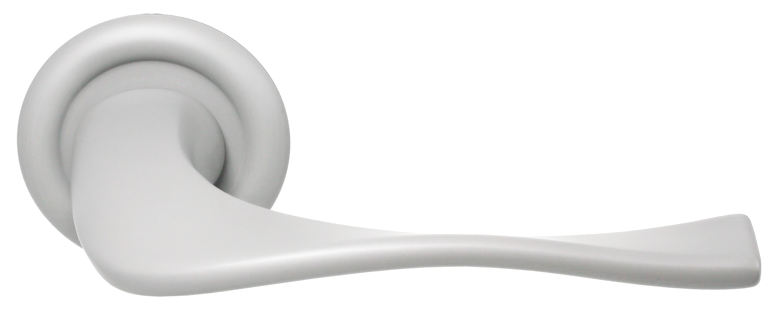 Ручка дверная SKYSCRAPER R7 SSW на круглой розетке, цвет Стокгольмский снегопад/Stockholm Snowfall фото купить Пенза