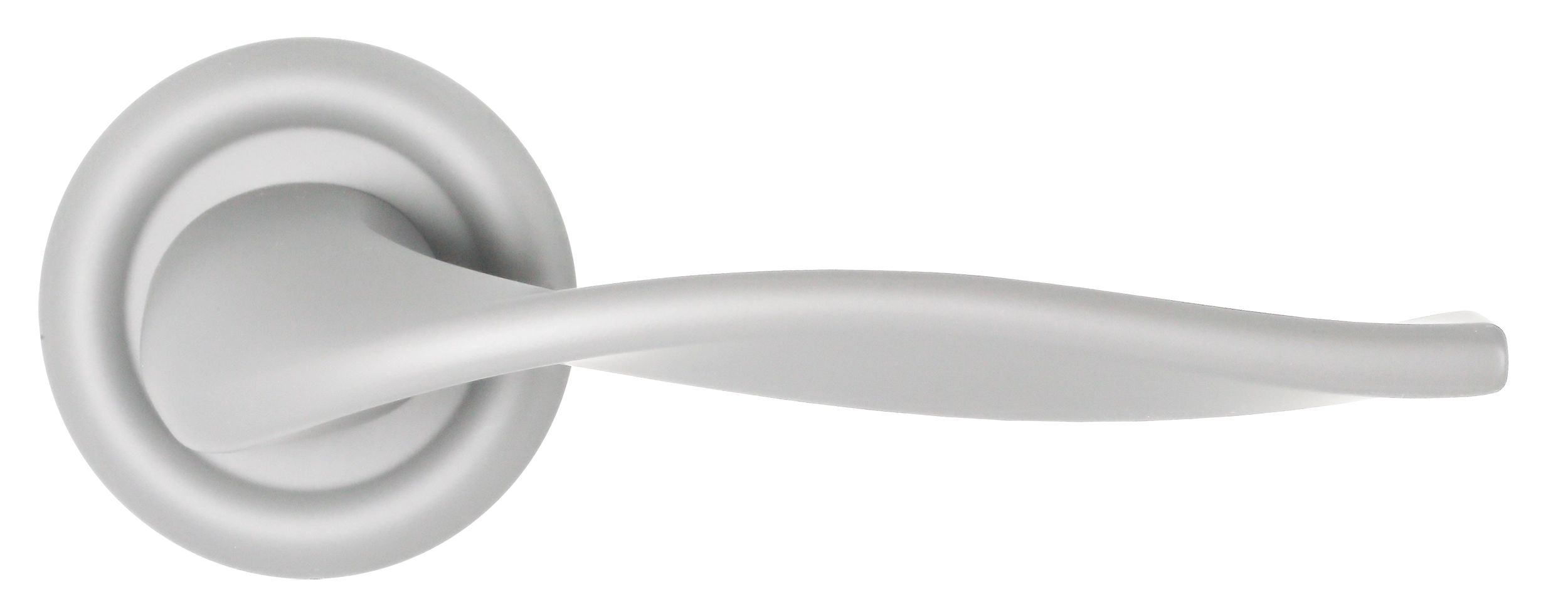 Ручка дверная SKYSCRAPER R7 SSW на круглой розетке, цвет Стокгольмский снегопад/Stockholm Snowfall фото купить в Пензе