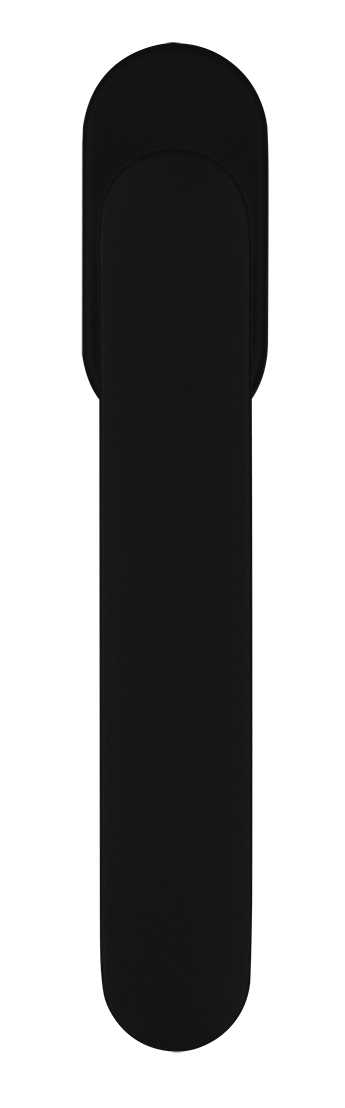 Ручка оконная LE BOAT W1 NERO-ST на прямоугольной розетке, цвет черный soft-touch, латунь фото купить в Пензе