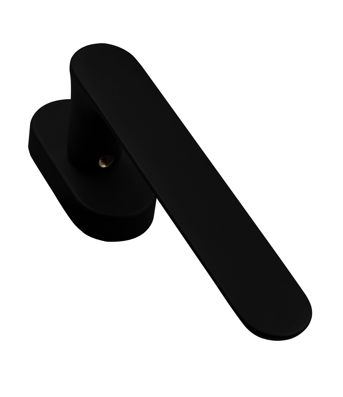 Ручка оконная LE BOAT W1 NERO-ST на прямоугольной розетке, цвет черный soft-touch, латунь фото фурнитура Пенза