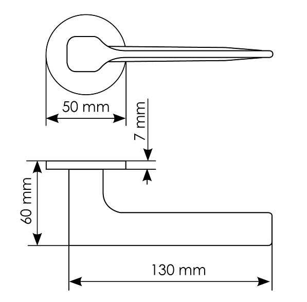Ручка дверная GRAND CARAT R5 CSA раздельная на круглой розетке, цвет матовый хром, ЦАМ фото купить в Пензе