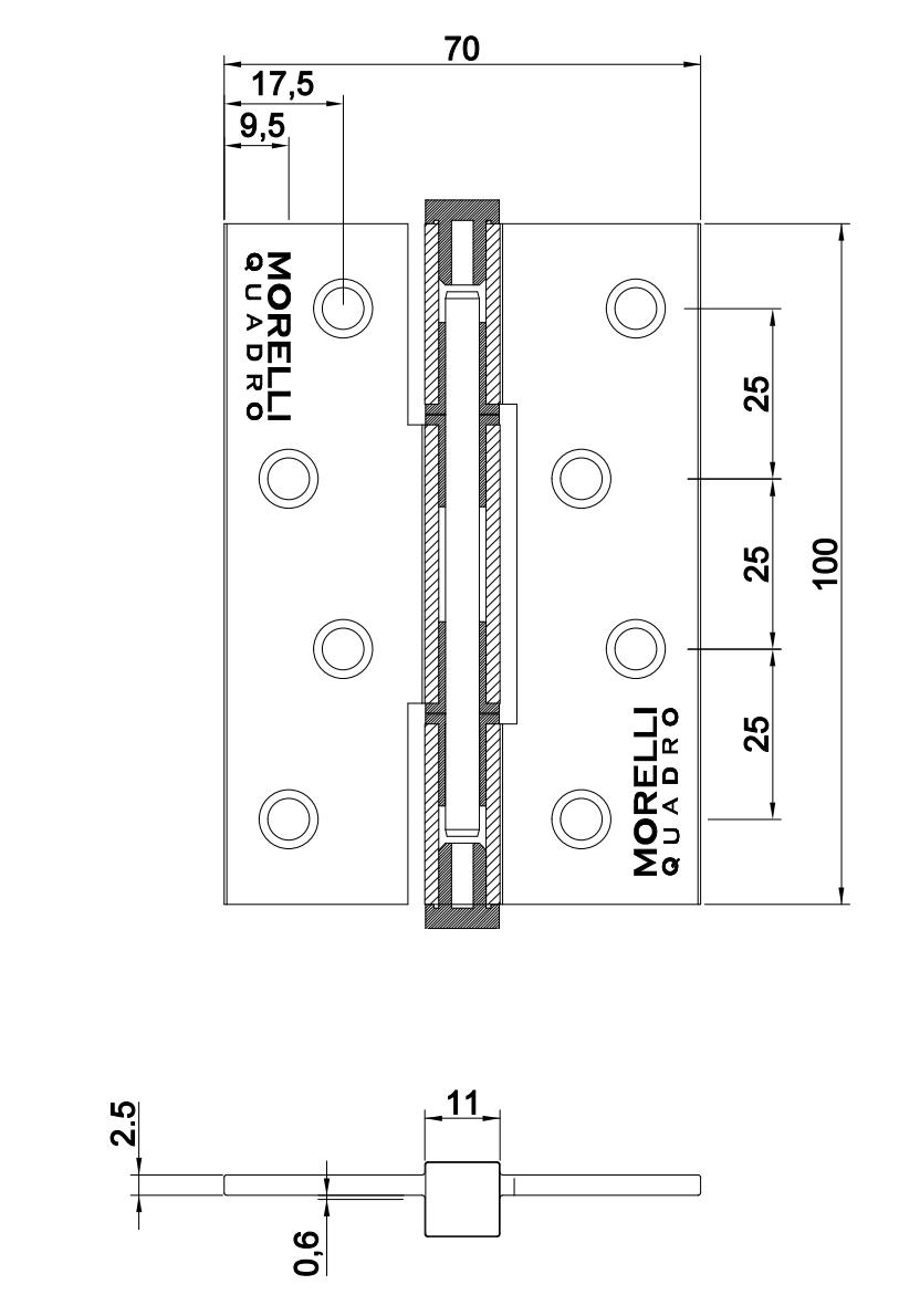 Петля QUADRO-2 BL врезная на квадратной оси, вес полотна до 40 кг, цвет черный фотомореллиПенза