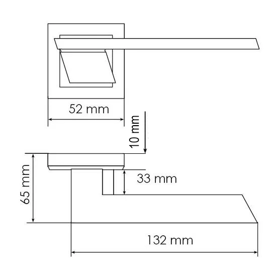 Ручка дверная GVI MH-29 SC/CP-S раздельная на квадратной накладке, цвет матовый хром/хром, ЦАМ фото купить в Пензе