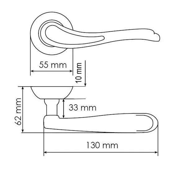 Ручка дверная LONDON EYE MH-26 SG/GP раздельная на круглой розетке, цвет матовое золото/золото, ЦАМ фото купить в Пензе
