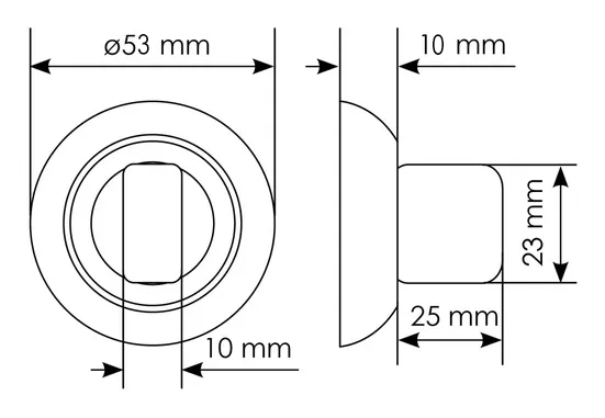 Завертка сантехническая MH-WC MAB на круглой розетке цвет матовая бронза, ЦАМ фото купить в Пензе