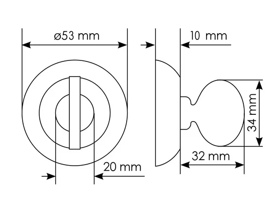 Завертка сантехническая MH-WC-CLP W/PC на круглой розетке цвет белая эмаль/хром, ЦАМ фото купить в Пензе