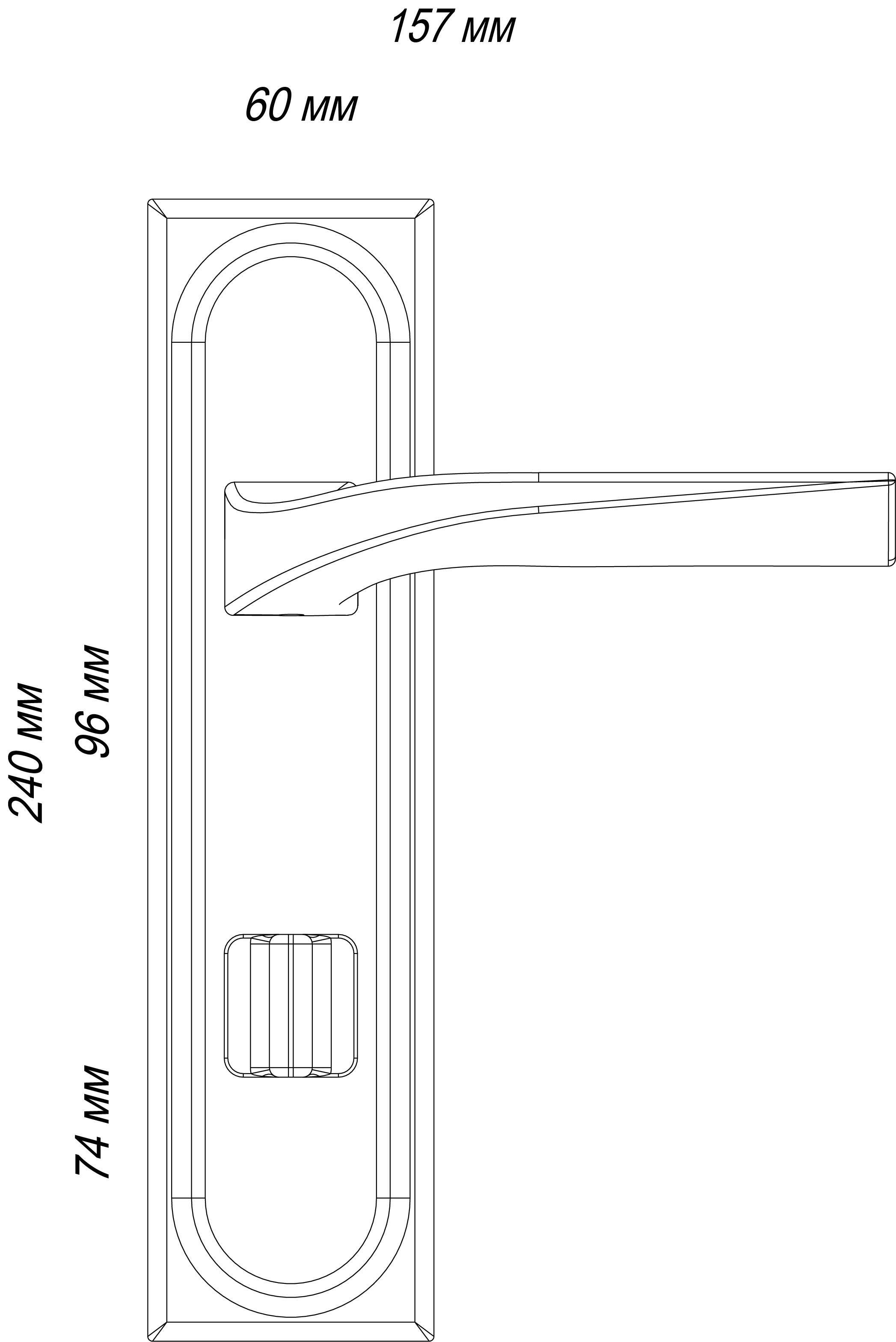 Ручка дверная WD CONCERT HALL PLS WF на планке, цвет Зимняя стужа/Winter Frost фото фурнитура Пенза