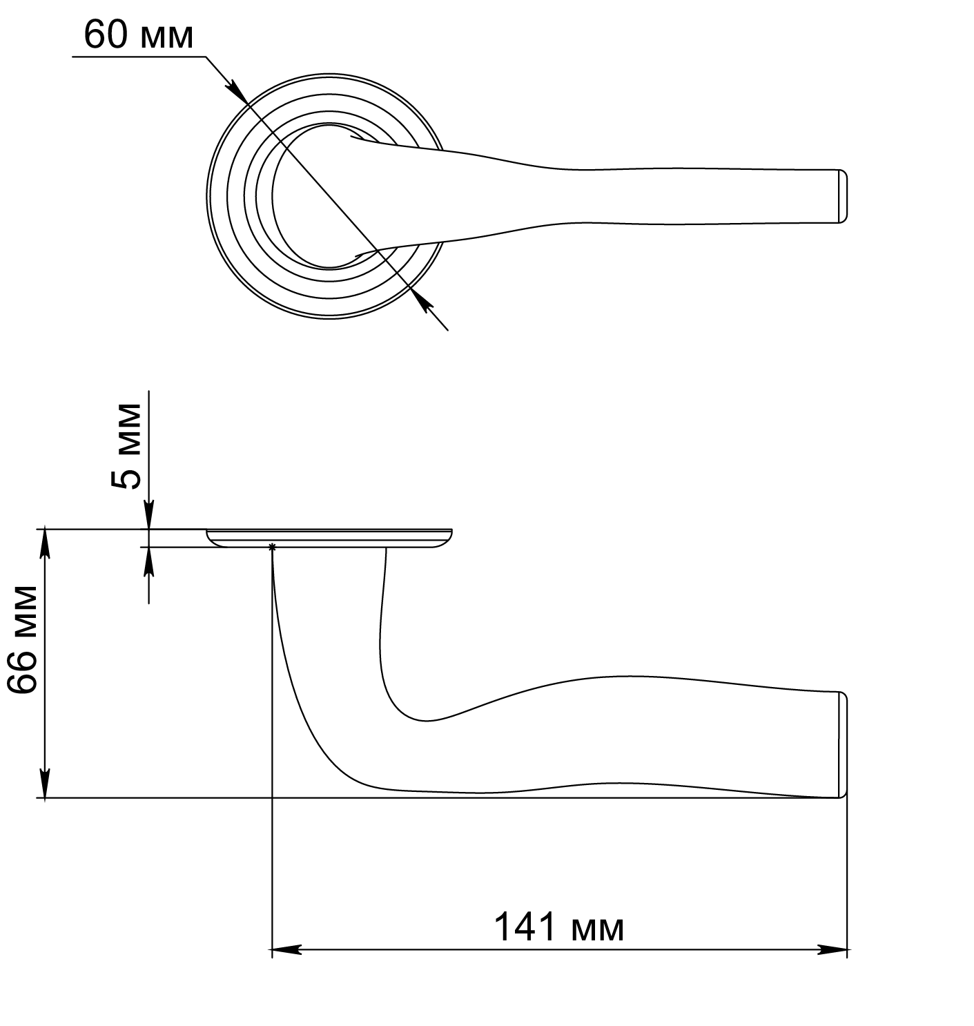 Ручка дверная LVB R7 AH на круглой розетке, цвет Осенний мёд/Autumn Honey фото фурнитура Пенза