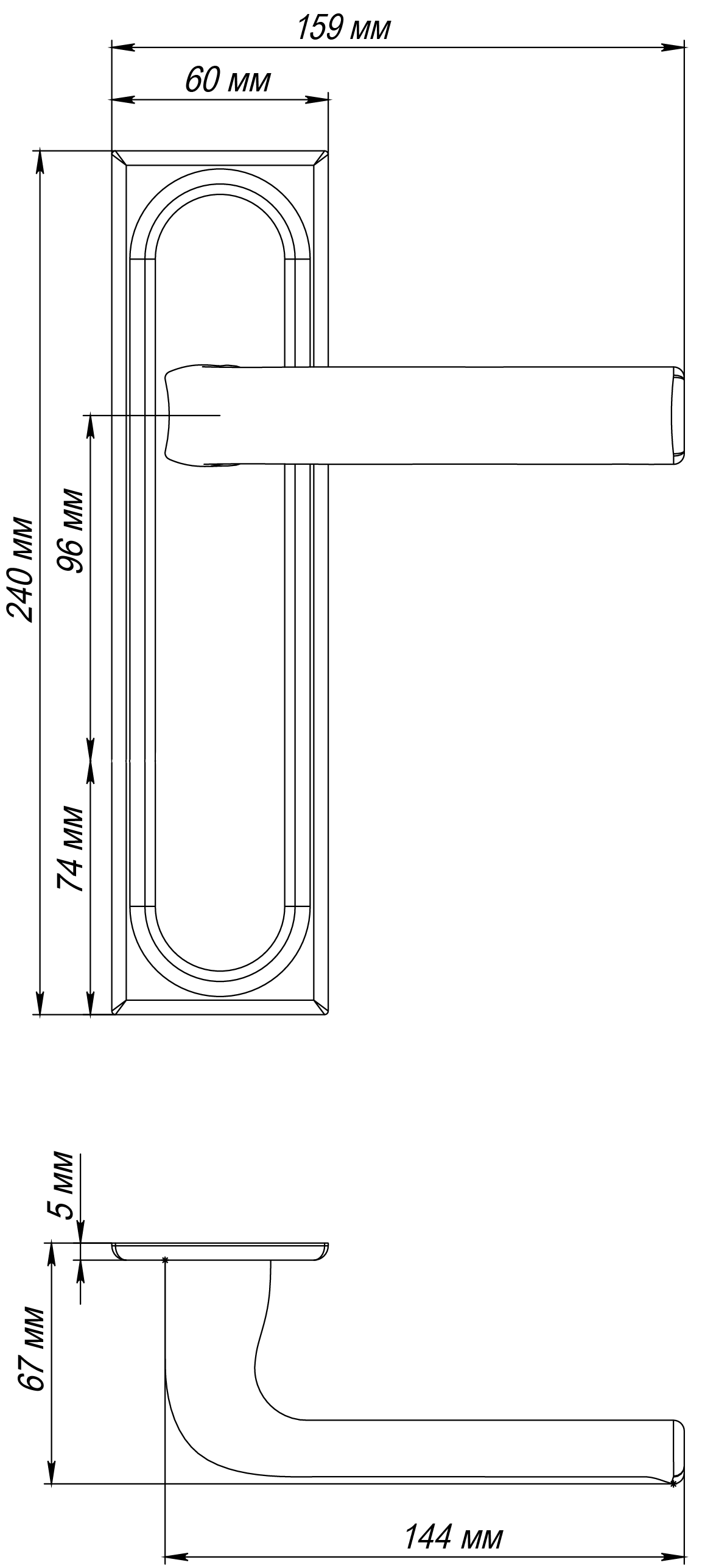 Ручка дверная THE BUS STATION PLS AH на планке, цвет Осенний мёд/Autumn Honey фото morelli Пенза