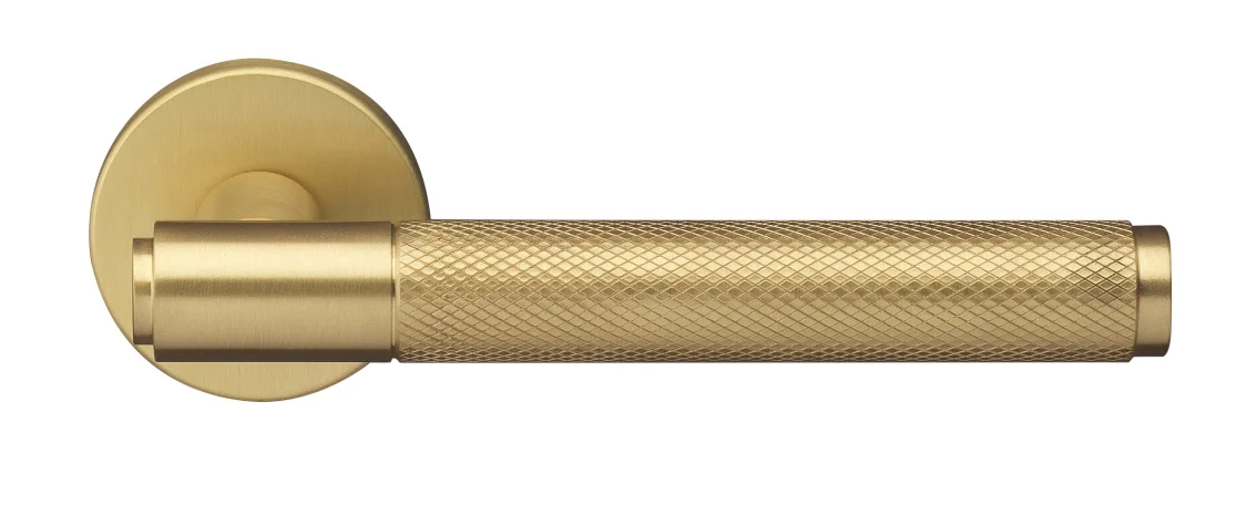 BRIDGE R6 OSA, ручка дверная с усиленной розеткой, цвет -  матовое золото фото купить Пенза
