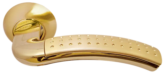 ПАЛАЦЦО, ручка дверная MH-02P SG/GP, цвет мат.золото/золото,с перфорацией фото купить Пенза