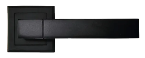 FUKOKU, ручка дверная на квадратной накладке MH-28 BL-S, цвет - черный фото купить в Пензе
