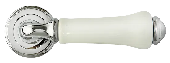 UMBERTO, ручка дверная MH-41-CLASSIC PC/W, цвет- хром/белый фото купить в Пензе