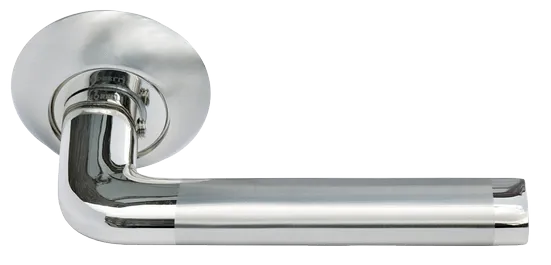 КОЛОННА, ручка дверная MH-03 SN/CP, цвет - бел. никель/хром фото купить Пенза