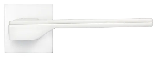 PIERRES, ручка дверная на квадратной накладке MH-49-S6 W, цвет - белый фото купить в Пензе