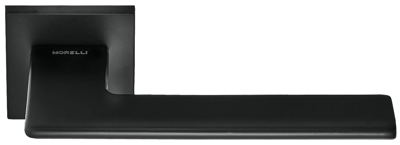 PLATEAU, ручка дверная на квадратной накладке MH-51-S6 BL, цвет - черный фото купить Пенза