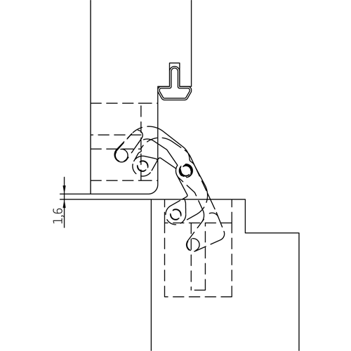 HH-19 B, скрытая петля, цвет - черный фотомореллиПенза