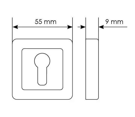 Накладка MH-KH-S55 GR/PC на ключевой цилиндр, цвет графит/хром фото купить в Пензе