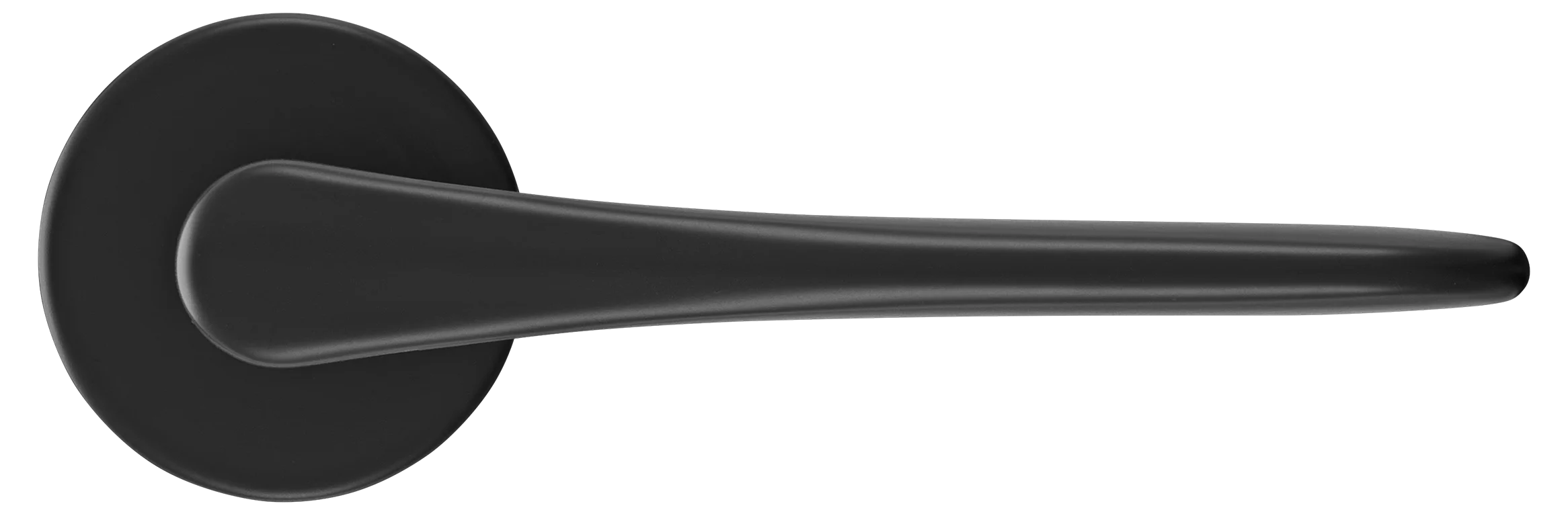 AULA R5 NERO, ручка дверная на розетке 7мм, цвет -  черный фото купить в Пензе