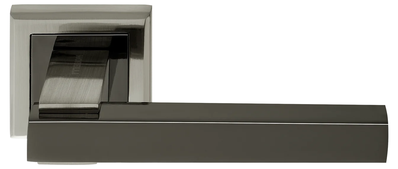 PIQUADRO, ручка дверная MH-37 SN/BN-S, на квадратной накладке, цвет - бел. никель/черн. никель фото купить Пенза
