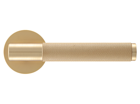 Ручка дверная "AZRIELI" на круглой розетке 6 мм, MH-57-R6T MSG, цвет - мат. сатинированное золото фото купить в Пензе