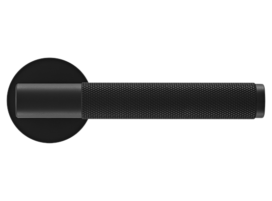 Ручка дверная "AZRIELI" на круглой розетке 6 мм, MH-57-R6T BL, цвет - чёрный фото купить в Пензе