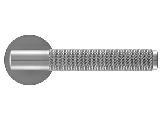 Ручка дверная AZRIELI, на круглой розетке 6 мм, MH-57-R6T MSC, цвет - мат. сатинированный хром фото купить в Пензе