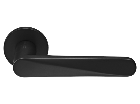 CAYAN - ручка дверная  на круглой розетке 6 мм, MH-58-R6 BL,  цвет - чёрный фото купить Пенза