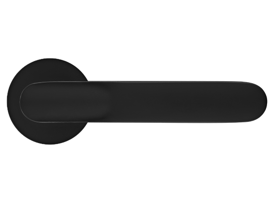 GARAK  ручка дверная на круглой розетке 6 мм, MH-59-R6 BL, цвет - чёрный фото купить в Пензе