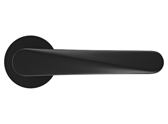 CAYAN - ручка дверная  на круглой розетке 6 мм, MH-58-R6 BL,  цвет - чёрный фото купить в Пензе